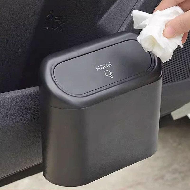 STONEGO Car Garbage Can with Sealed Lid, Interior Storage Box & Trash Bag for Auto Organizer Accessories & Clean Car