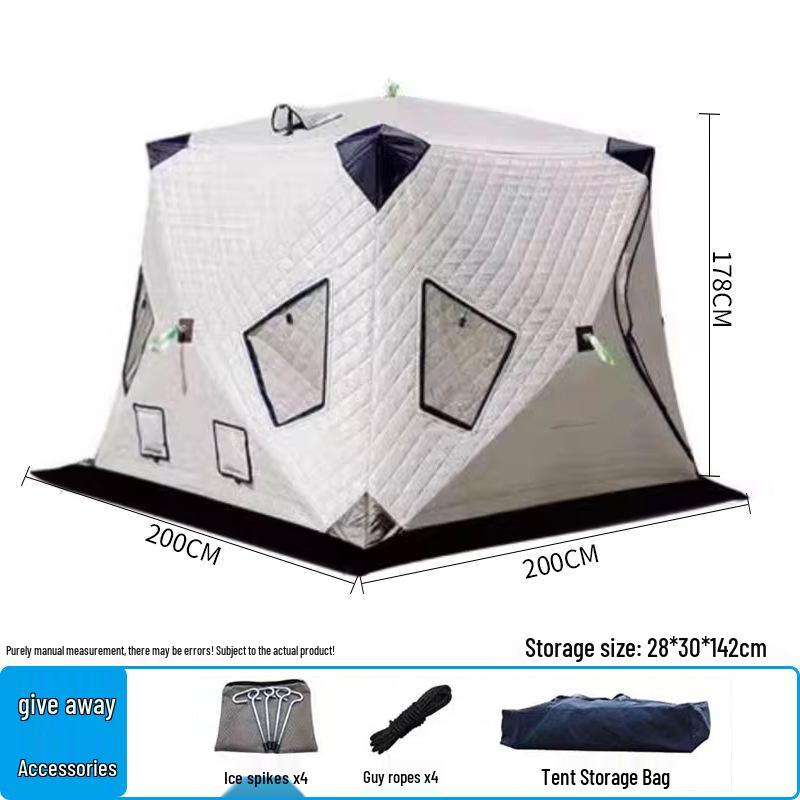 Windproof Cotton Winter Fishing Tent - Thickened for Cold Protection