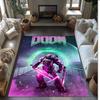 DOOM Printed Crystal Velvet Area Rug, Soft Anti-Slip Water Absorbent Floor Mat for Living Room Bedroom