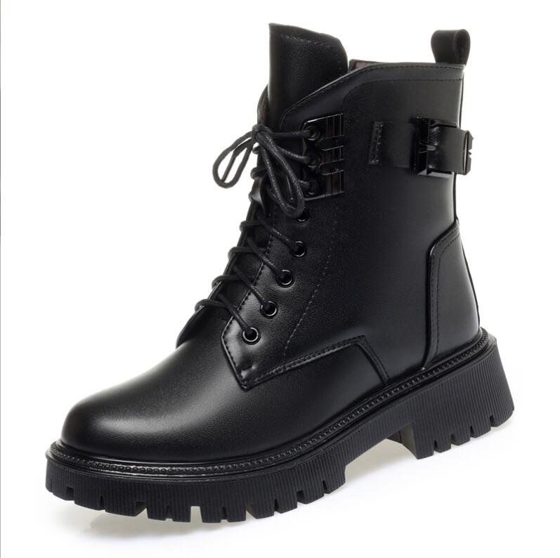 Fashion Women Marton Boots Winter New Wool Warm Women Motorcycle Boots Anti-slip Large Size 41 42 43 Women's Snow Boots