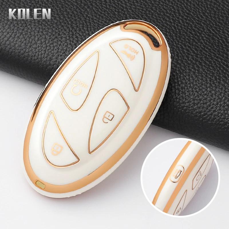 

For Hyundai Ioniq 6 New Grand Prix Gn7 Kona 5 7 Buttons Fashion Tpu Car Remote Key Case Cover Protected Keychain Fob Accessories
