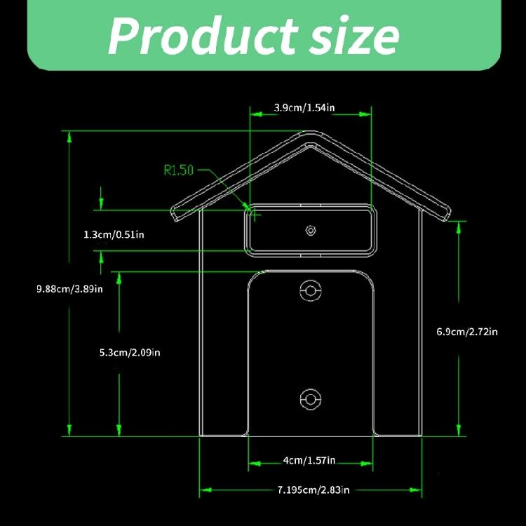 Wireless Doorbell Rain Cover Protective Box Door Bells Rings Waterproof Case Clear House Shape Doorbell Rain Cover