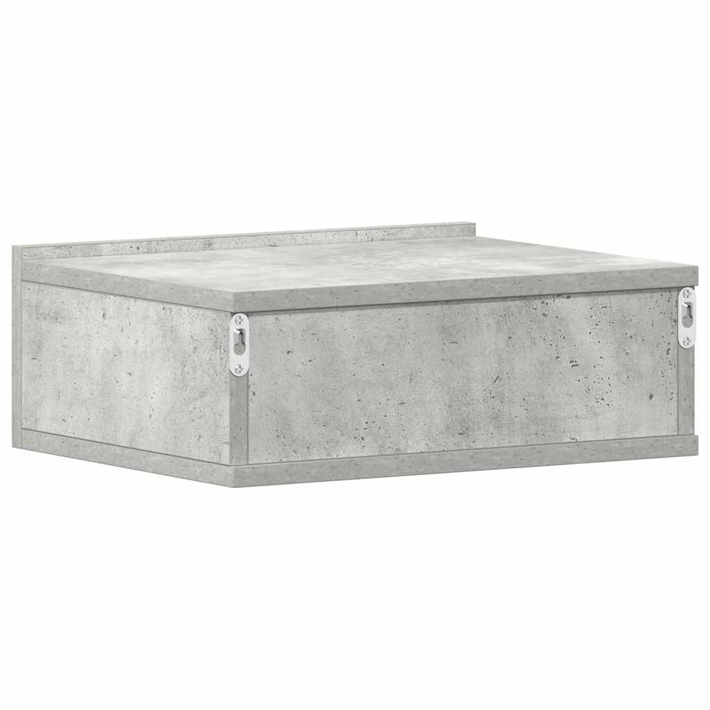 Hanging Nightstand Concrete Grey 40x30x15 cm Wood Based Material