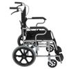 Folding Wheelchair Portable Breathable Cushion Senior Lightweight Wheelchair with Brake for Indoor Outdoor Hospital Home