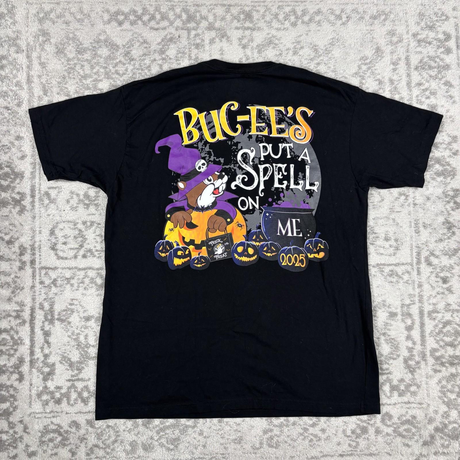 Buc-ees Shirt Adult Put A Spell On Me Halloween Short Sleeve Tee Size XL Unisex T-Shirt XXL