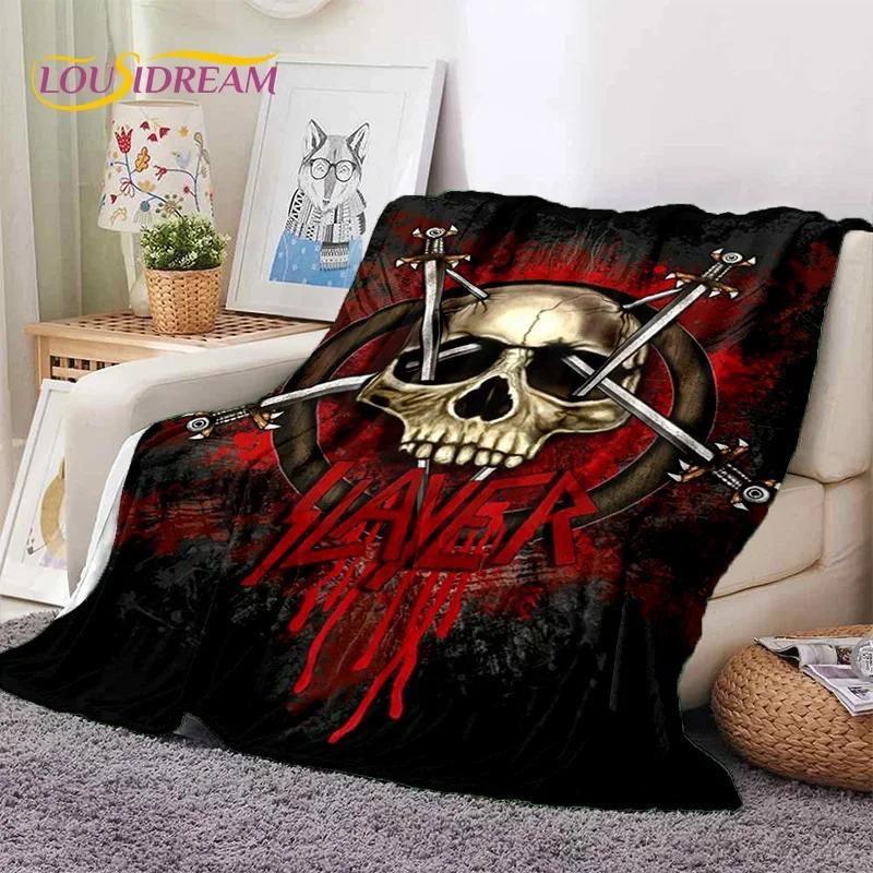 Rock Slayer Heavy Metal Band Soft Flannel Blanket for Beds Bedroom Sofa Picnic,Throw Blanket for Cover Outdoor Leisure Nap Gift