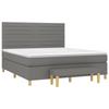 Exclusive House - Bed Slat Base with Mattress Dark Grey 180x200cm Fabric