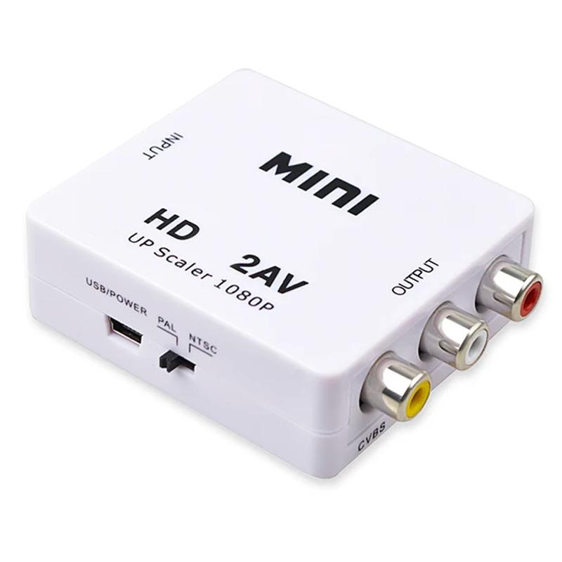 HDMI-compatible To AV RCA Adapter Converter Box 1080P RCA AV CVSB LR Video Composite AV Scaler Converter For PC HDTV Projector