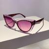 KAMMPT Cat Eye Sunglasses 2024 New in Hollowed Rim Gradient Women Shades Fashion Luxury Brand Design Vintage Travelling Eyewear