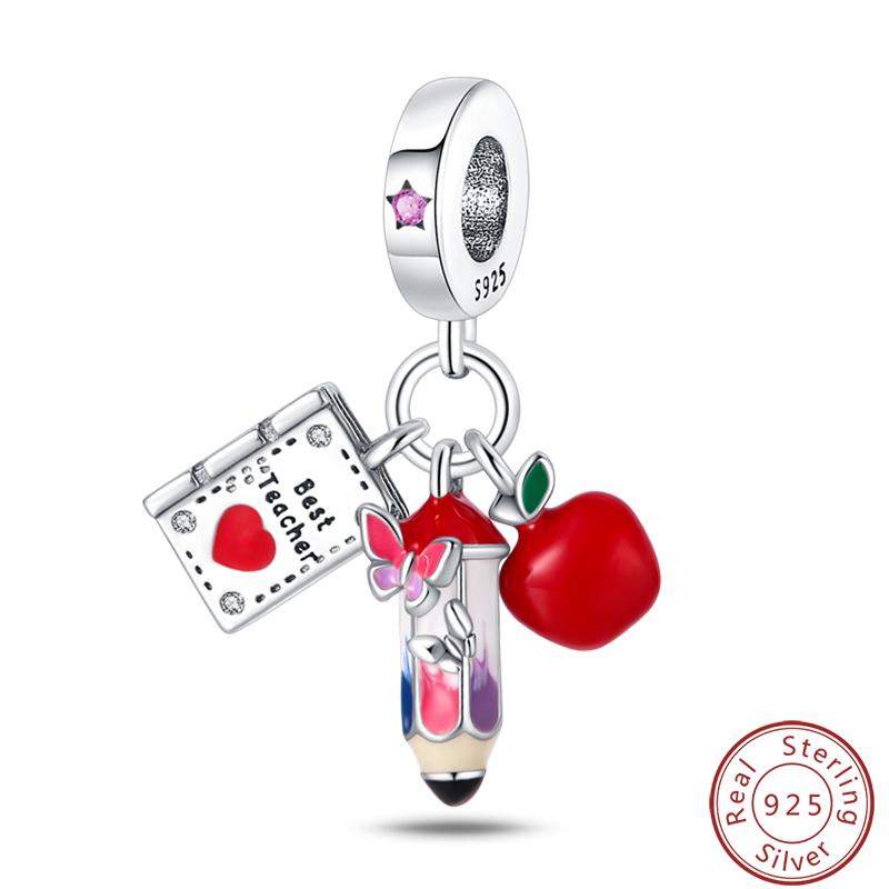 Red Copper Pomegranate Lipstick Apple Ladybug Playing Cards Charms Beads 3Mm Diy Fine Jewelry