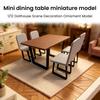 Miniatur Tischstühle, Winzige Esszimmertische und Stühle, Mini Rollenspiel Spielzeug, Möbel Miniatur für Maßstab 1/12 Puppenhaus Esszimmer