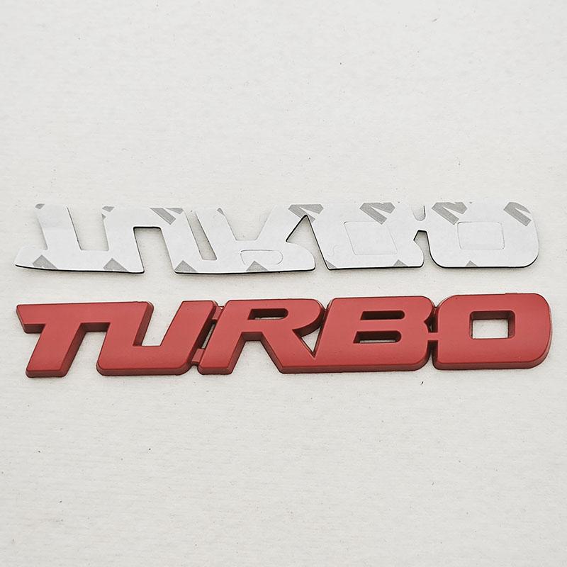 Car Sticker Turbocharged Turbo Metal Alloy 3D Metal Badge Car Modification Accessories Rear Trunk Side Fender Marking Decorative