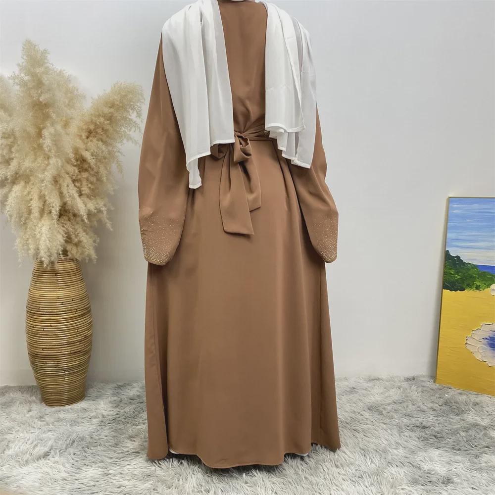 Dubai Hot Sale: Diamond Lace-Up Cardigan Dress with Pocket 2010