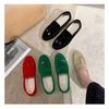 Suede Flat Bottomed Oversized Low Top Single Shoe for Women, with A Soft Sole and Lightweight Solid Color Sole, Suitable for Wearing On The Sole