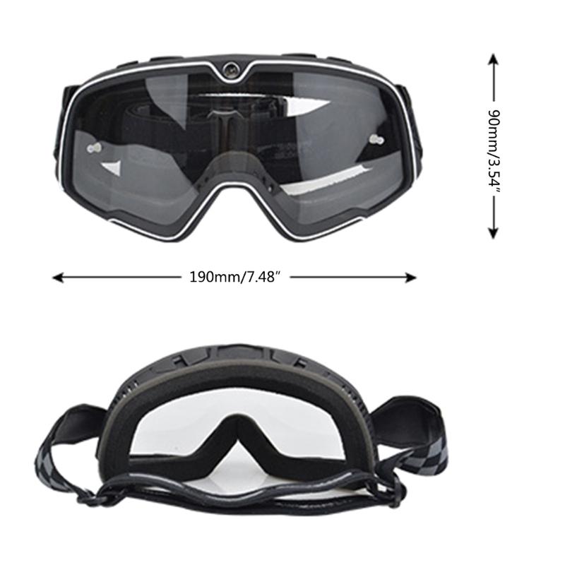 Motorbike Goggles Adult Motorcycle Biker Glasses for the Men Women Motorbike Helmet Sunglasses Vintage for Outdoor Glasses