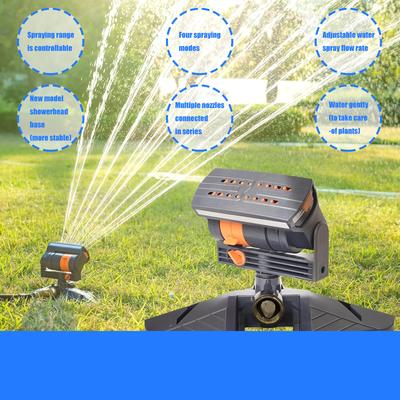 Upgraded Adjustable Range Sprinkler for Lawns Yards and Gardens with 16 Mini Turbine Oscillating Heads