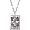 Tarot Stainless Steel Necklace Men'S Hip Hop Personality Retro Square Pendant Sweater Necklace