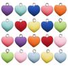 Colorful Resin Heart Earrings & Keychain Necklace Charm Set