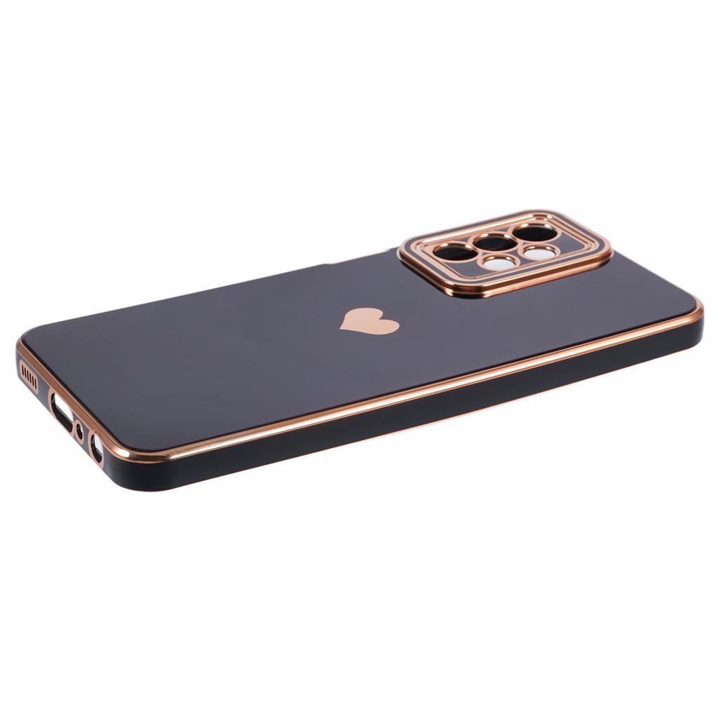 Pour Samsung Galaxy A13 4G Coque TPU 6D Électroplaqué Cœur d'Amour Anti-Chute Housse de Téléphone