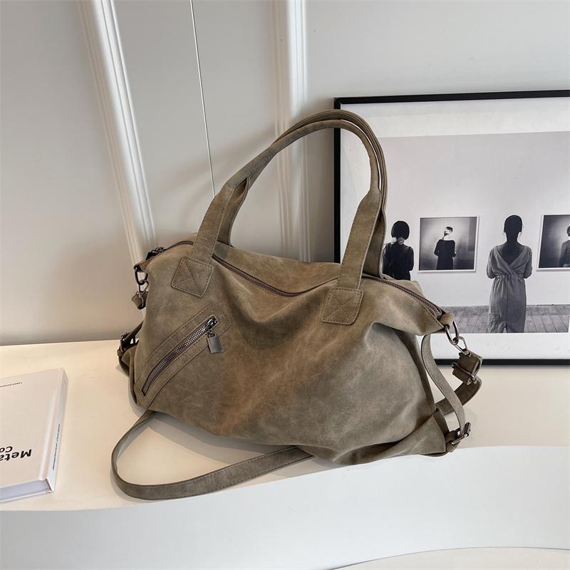 

Однотонные сумки-тоуты на молнии для женщин из искусственной кожи, бархата, женские спортивные сумки для коротких поездок, модные сумки через плечо