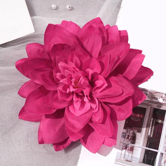 Látková květinová hlava pro řemesla Falešný hedvábný umělý květ hlavy jiřiny pro svatební párty Domácí dekorace na klobouk DIY věnec Scrapbooking