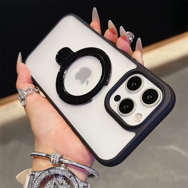 Applicable To iPhone16ProMax Magnetic Suction Bracket, Mobile Phone Case, Premium Sense Apple 15 Matte Anti-drop 14 Protective Case