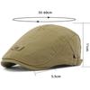 HT4615 Beret Cap Spring Summer Breathable Linen Flat Cap Men Women Artist Painter Beret Hat Male Female Adjustable Mens Berets
