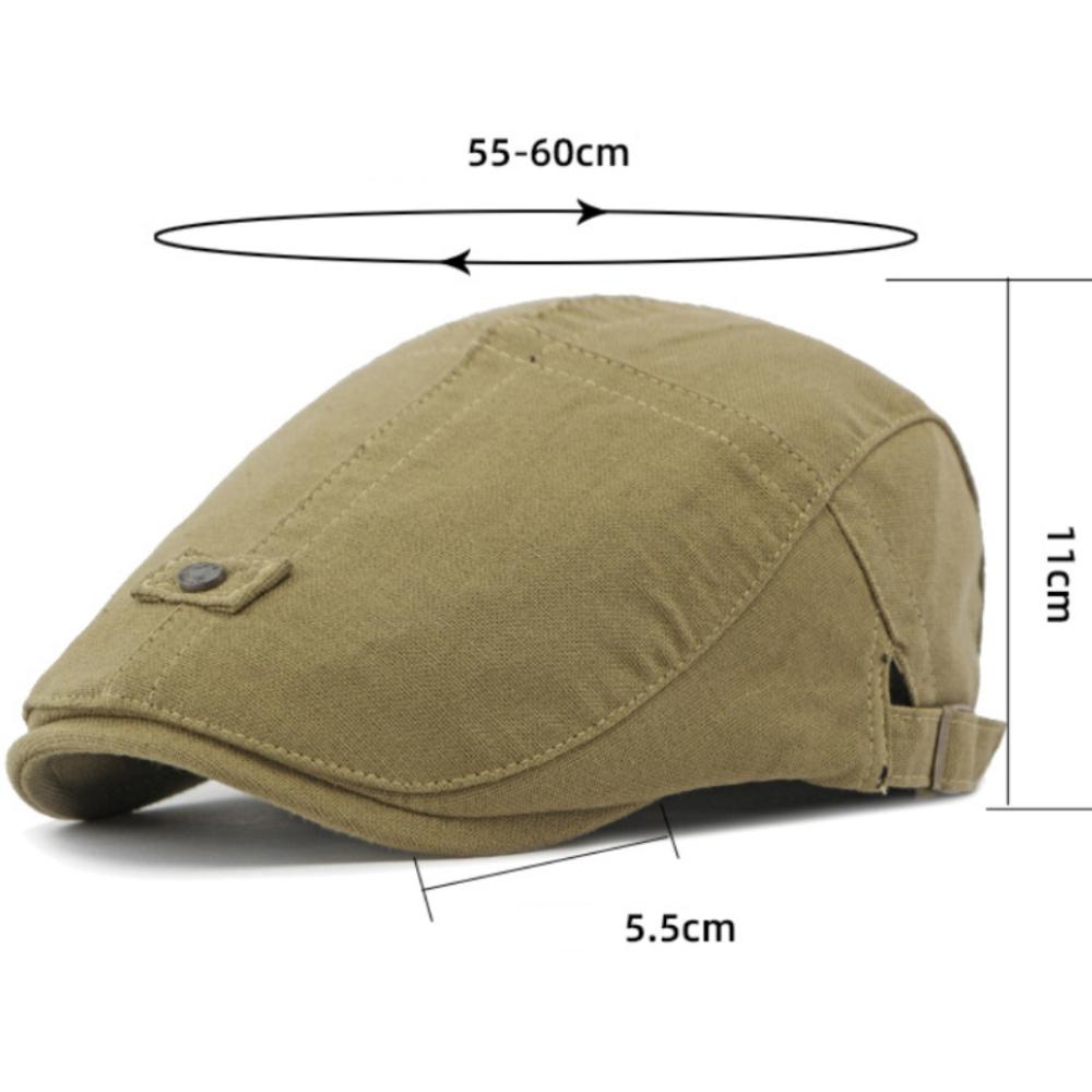 HT4615 Beret Cap Spring Summer Breathable Linen Flat Cap Men Women Artist Painter Beret Hat Male Female Adjustable Mens Berets