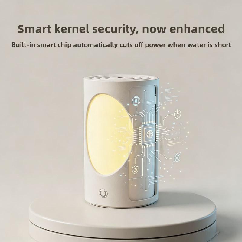 Tree Hole Humidifier Usb Night Light With Wooden Texture For Bedroom Home Use