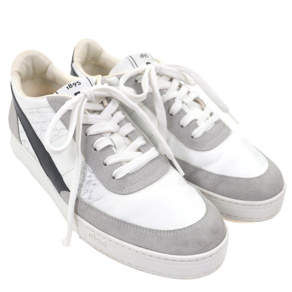 Great BERLUTI Low cut sneakers Play time white leather mens 7 Used