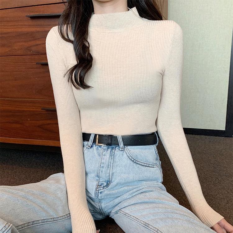 Turtleneck Sweater Women Pullovers Knitted Soft Jumpers Basic Solid Soft Sweaters Women Autumn Winter Casual Top