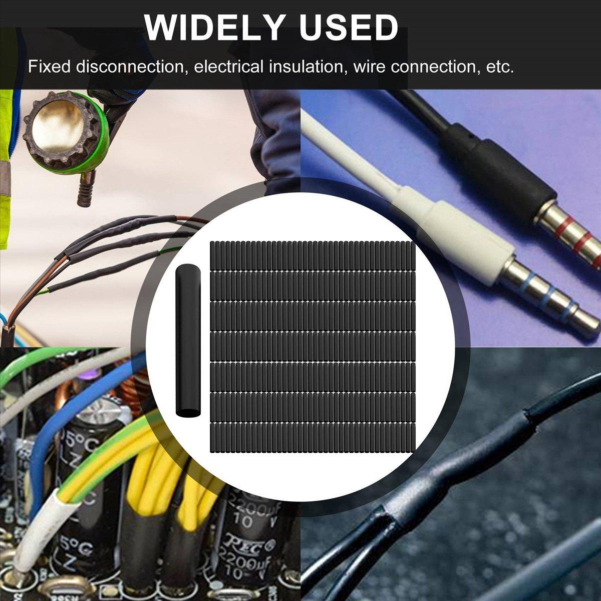 

BHBL Wire Wrap Sleeve 2mm Dia 30mm Long Heat Shrink Tubing 280pcs Black China Mainland