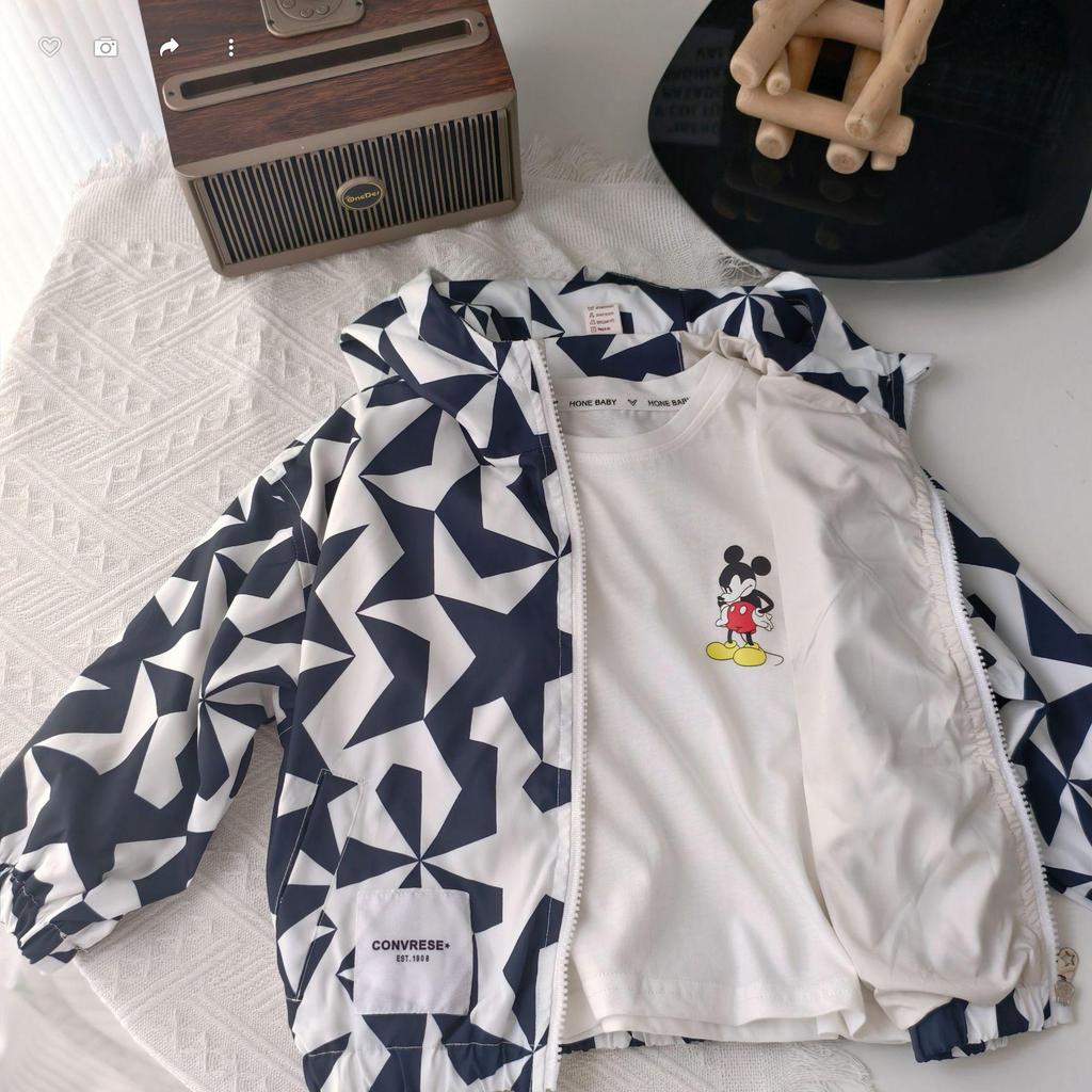 Zhili Kids' 2025 Autumn Cartoon Cotton Windbreaker Jacket