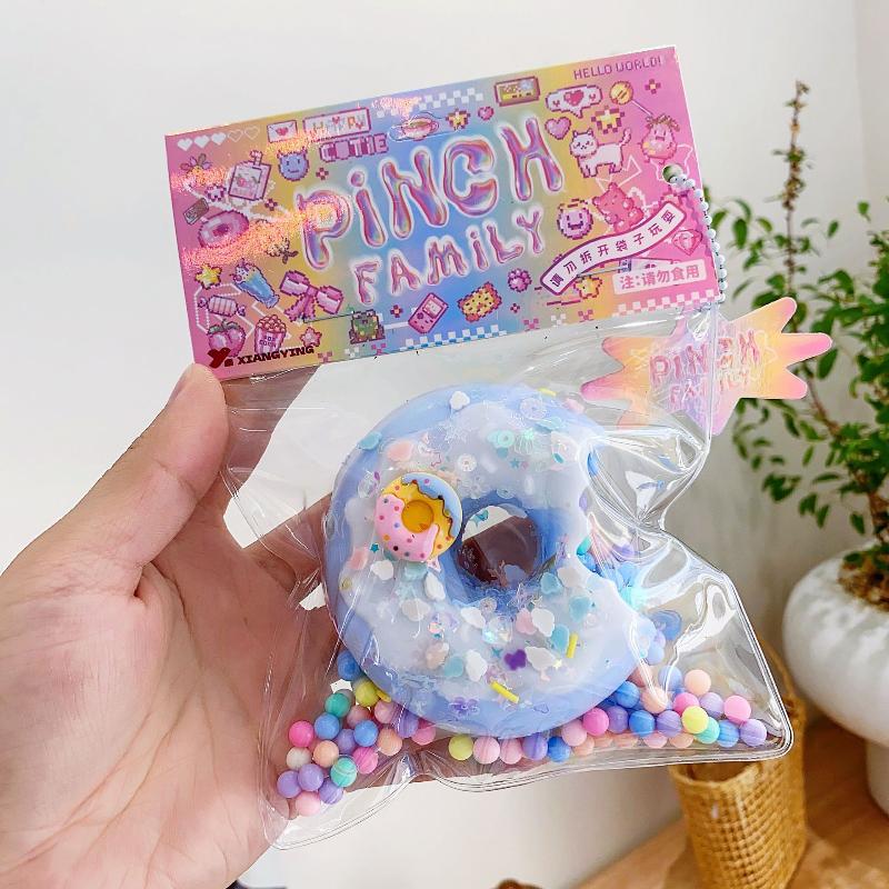 Lightweight Slow Rising Donut Squishy Toy Super Soft Simulation Food Squeeze Stress Relief Toy for Travel Home Office Relaxing