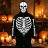 Men's Fashion Casual Halloween Print Hooded Jacket with Pockets for Fall and Winter