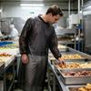 Waterproof Apron with Long Sleeves Food-Grade TPU Protective Smock Oil Resistant Workwear for Food Processing Cold Storage Seafood Work