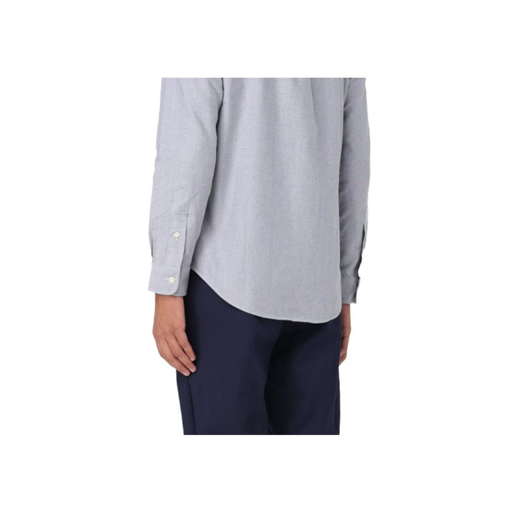 Polo Ralph Lauren Logo Embroidered Long Sleeve Shirt Men shirts Gray 710575710-001