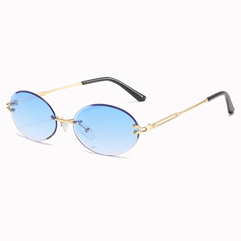 Ladies Sunglasses Personalized Frameless Trimmed Sunglasses Glasses