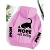 Casual Woman Men Hoodies Nope Not Today Cute Cat Printing Pullovers Loose Pocket Warm Fleece Sweatshirts Autumn Female Clothing