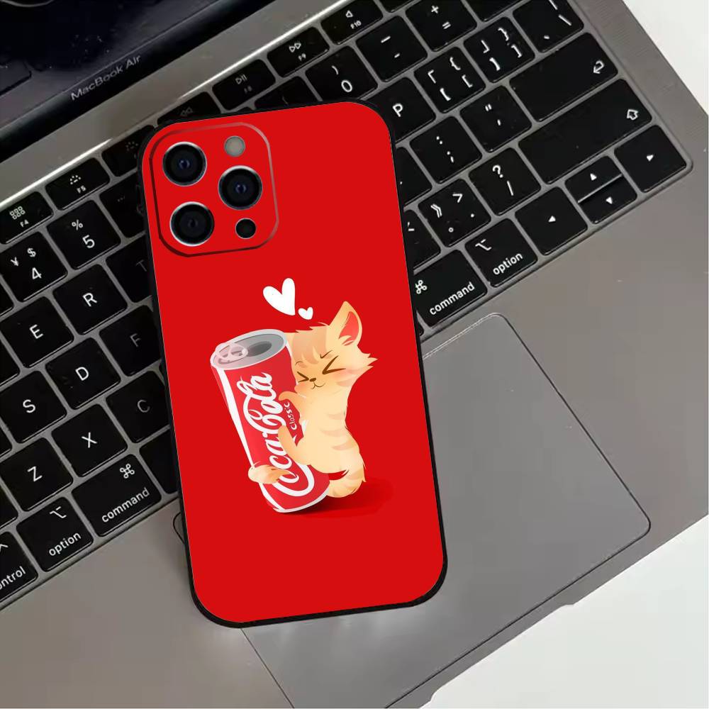 Hot C-Coca D-Drinks C-Cola  Phone Case For iPhone 17,16,15,14,13,12,11 Plus,Pro Max,XS,Soft Silicone Black Cover