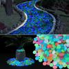 600Pcs Mini Glow In The Dark Pebble Resin Colorful Aquarium Decoration Stone Glowing Effect DIY Garden Glow Pebbles Terrace