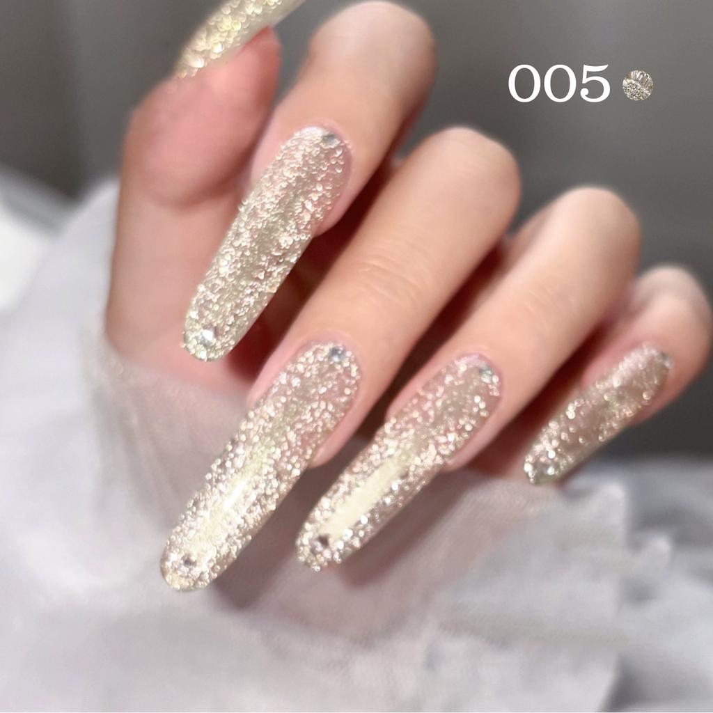 Reflective Disco Glitter Nail Polish Gel, Sparkling Nail Art Gel, Long-Lasting Peelable No Lamp Needed, Glow Party Nail Set, Multi-Color Options