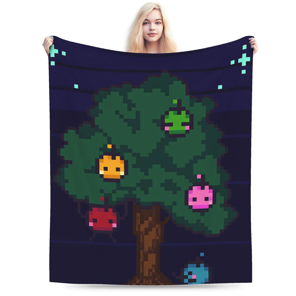 Stardew Valleys Animals Blanket Soft Warm Funny Plush Throw Blanket For Kids Bedroom Flannel Bedspread Bed Cover