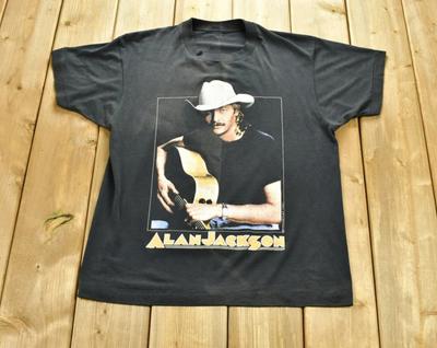 Maglietta Vintage 1991 Alan Jackson Don't Rock The Jukebox Tour Band - Maglietta Band -
