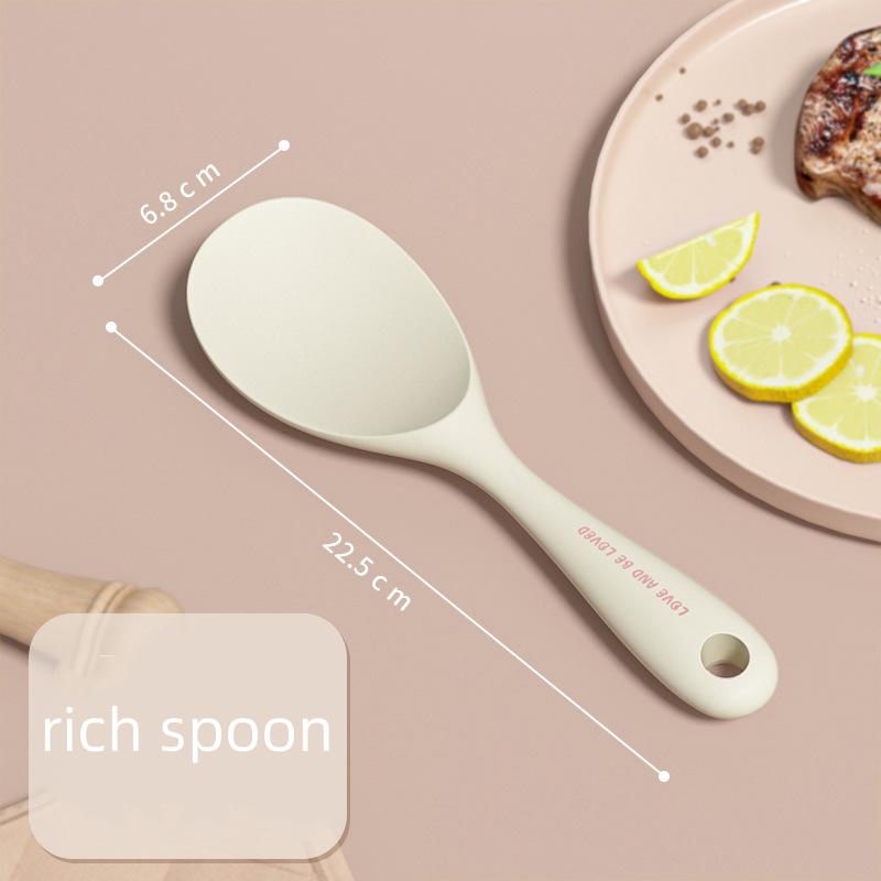 

Силиконовая кухонная утварь Антипригарная ручка из полипропилена Лопатка Кухонная утварь Половник Венчики для взбивания яиц Лопатка Ложка для супа Набор кухонных принадлежностей rice spoon