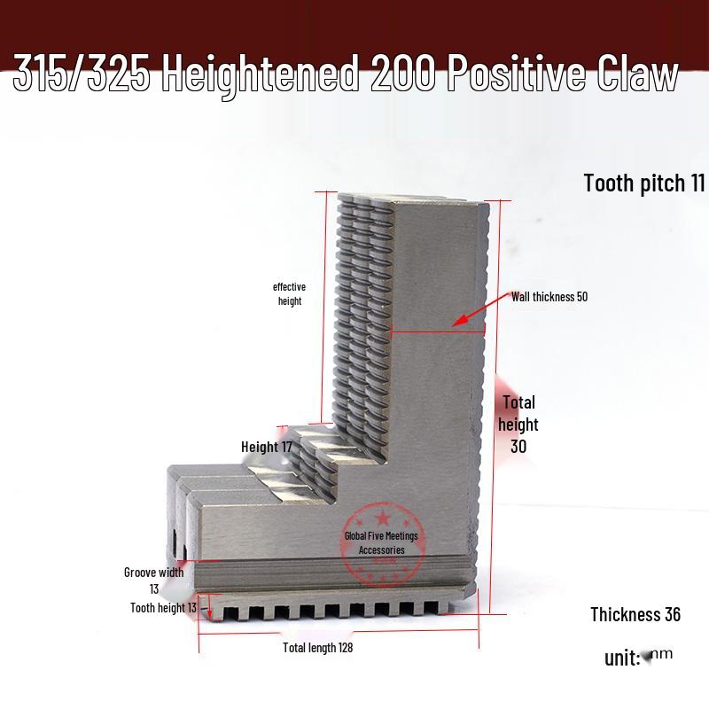 250mm & 500mm Extended Three-Jaw Chuck with Adjustable Jaws