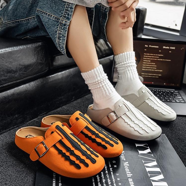 Clogs for Men Casual Cork Shoes Comfortable Slip On Indoor Outdoor Closed Toe Slides With Adjustable Buckle Men's Footbed Mules with Arch Support