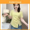 Oversized T Shirt For Women With Square Neck Short Sleeve Casual Top For Summer Comfort