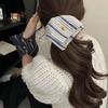 Retro Striped Square Scarf Hair Band Large Intestine Hair Band Female Niche Design Sense Square Headrope Temperament Hair