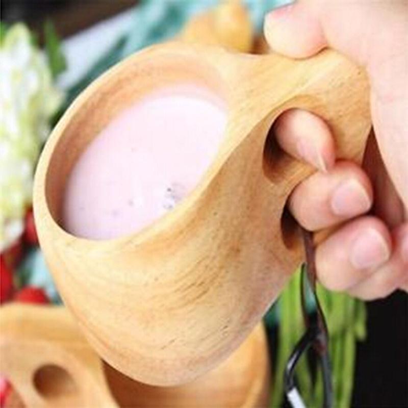 Beech Single Hole Double Hole Elephant Nose Shape Wooden Coffee Cup Home Decoration